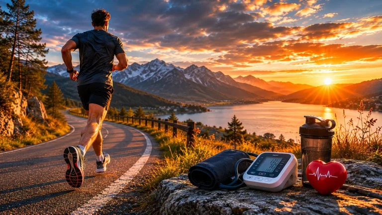 Exercise for hypertension concept showing controlled progressive intensity warm-up to peak workout