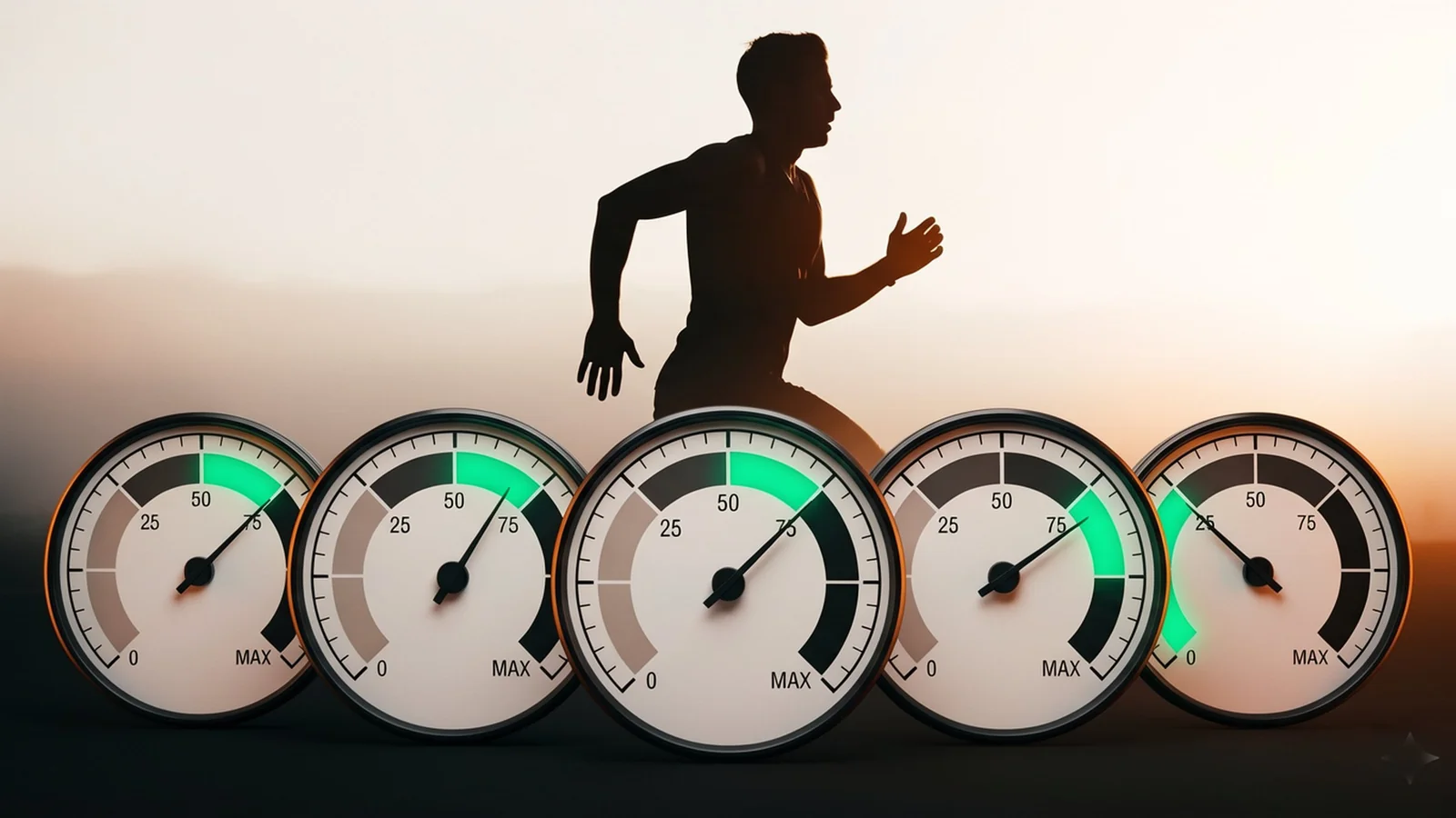 Five pulse zone dials with different highlighted Zone 2 — a metaphor for the confusion of zonal models in training