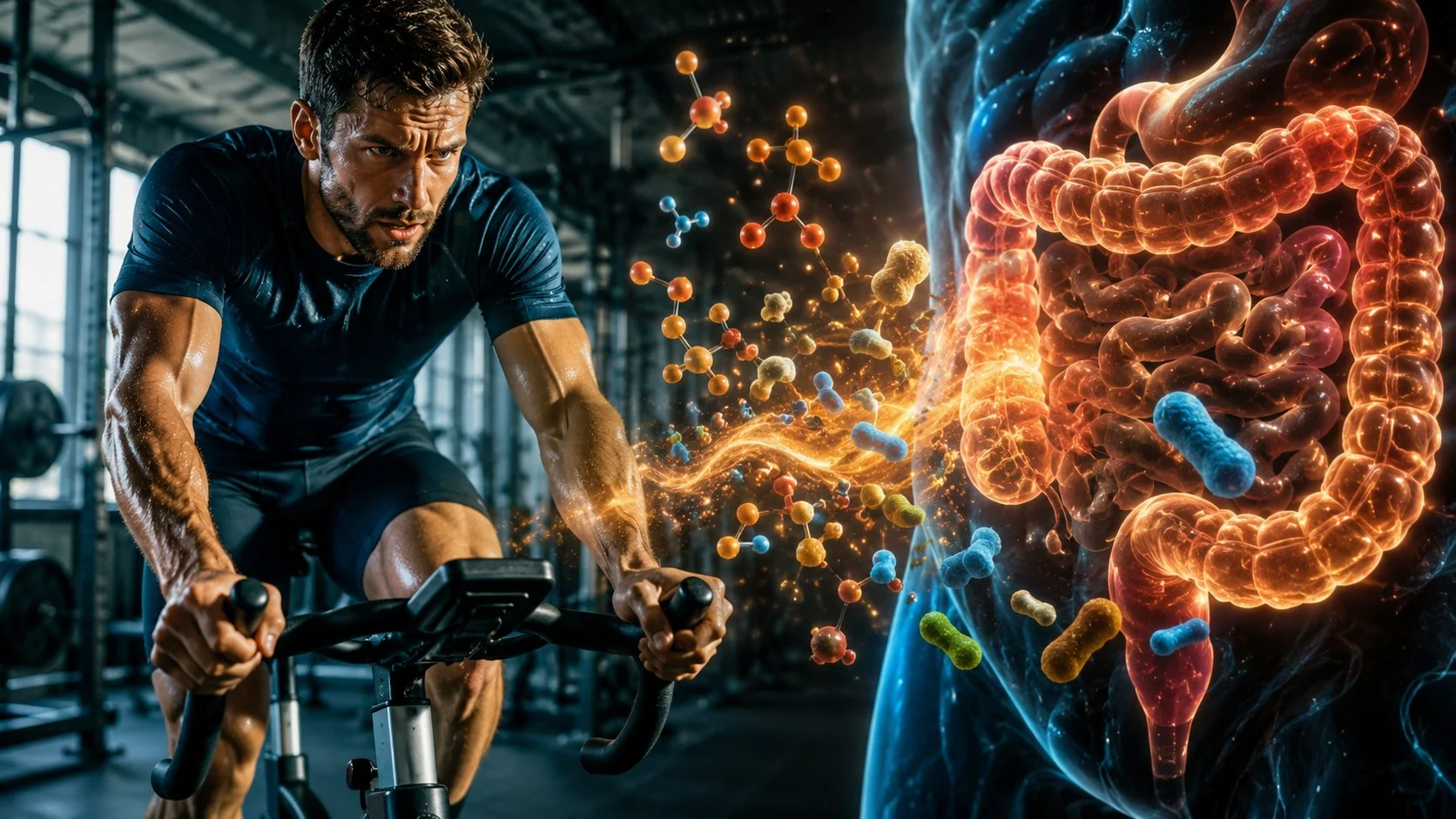 High-intensity exercise linked to gut bacteria that glow and produce metabolites.